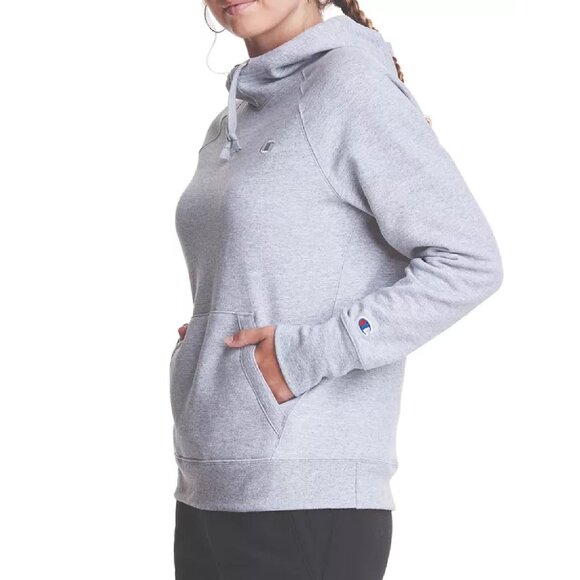 new Oxford Gray Champion Powerblend Classic Long Sleeve Hoodie Women's Sz Large - Picture 1 of 3